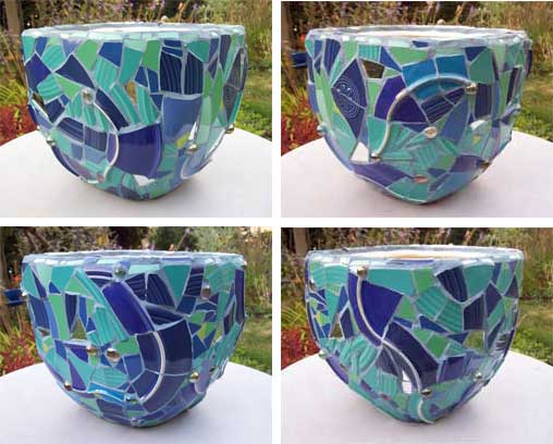 mosaic garden pots