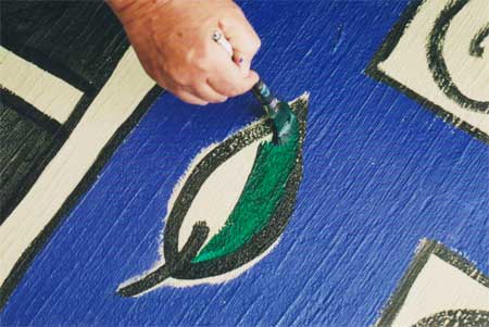 Adding the first shade of green