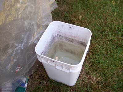 You will need a pail of water