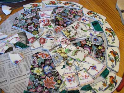 working out a layout for the back-drop