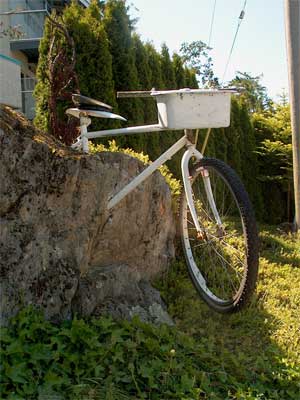 bike in stone A bike "set in stone".
