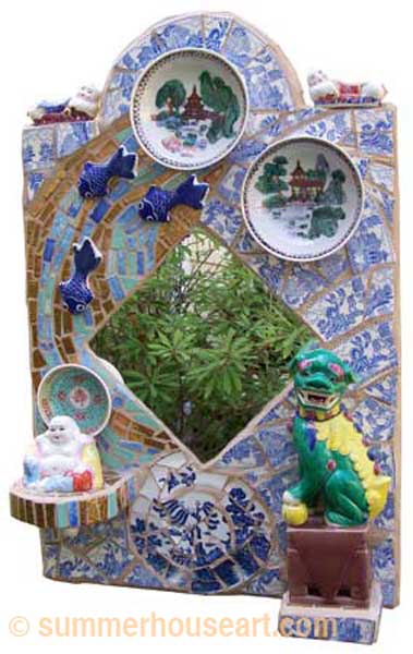 Foo Dog Mosaic, by Helen Bushell, summerhouseart.com