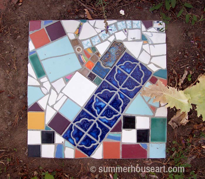 Pique Assiette Stepping Stone, summerhouseart.com