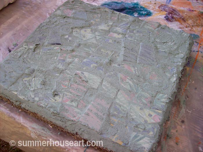 Process, Mosaic Stepping Stone Tutorial, summerhouseart.com