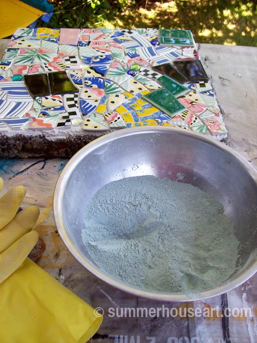 Process, Mosaic Stepping Stone Tutorial, summerhouseart.com Process, Mosaic Stepping Stone Tutorial, summerhouseart.com