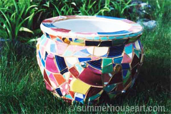  Mosaic Pot by Helen Bushell, summerhouseart.com