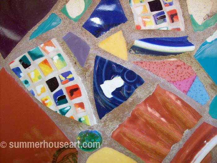 Process, Mosaic Stepping Stone Tutorial, summerhouseart.com