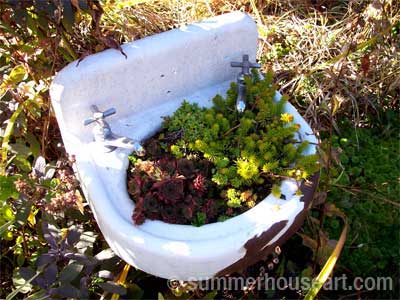 Found Basin for the garden, summerhouseart.com Found Basin for the garden, summerhouseart.com