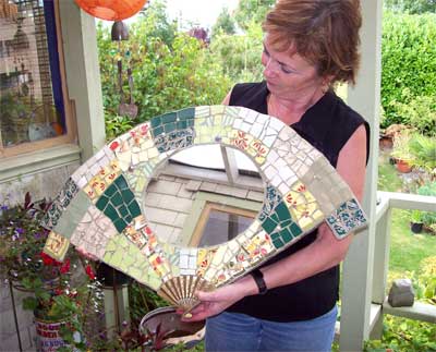 Judy's finished fan mirror