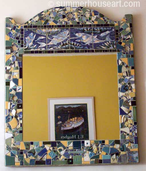 Student Marianne's finished mirror, Summerhouse Art classes