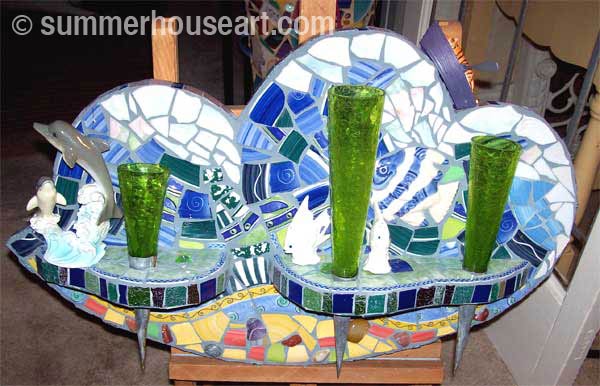 Student Susan's mosaic, Summerhouse Art Mosaic class