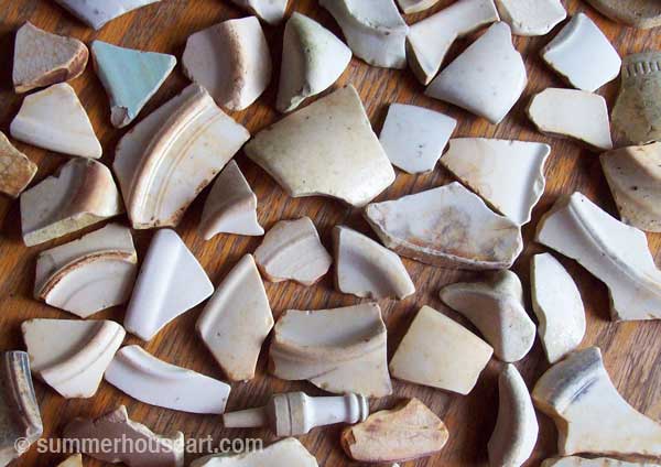 Beach Pottery Shards from Sidney BC, summerhouseart.com