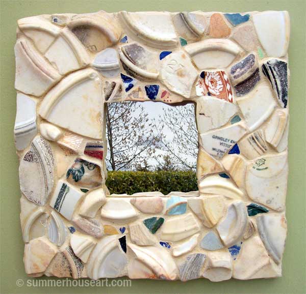 Beach Pottery Mirror by Helen Bushell, summerhouseart.com