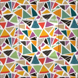 Triangle Treat fabric, close up, Zazzle, Summerhouse Art