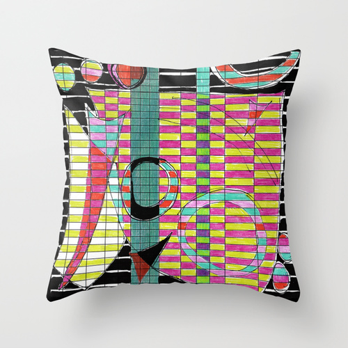 Spreadsheet Tango pillow on by Helen Bushell, Summerhouse Art shop on Society 6 