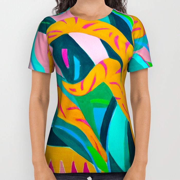 Tropical Delight by Helen Bushell on T shirt in Summerhouse Art shop on Society 6 