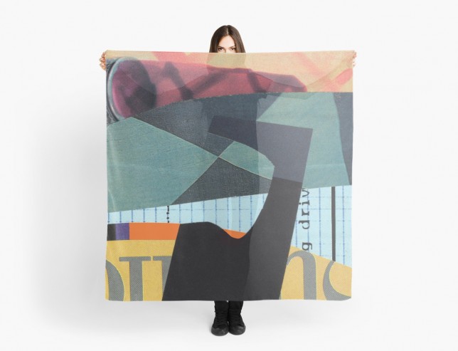 Collage scarf by Will Bushell on Red Bubble