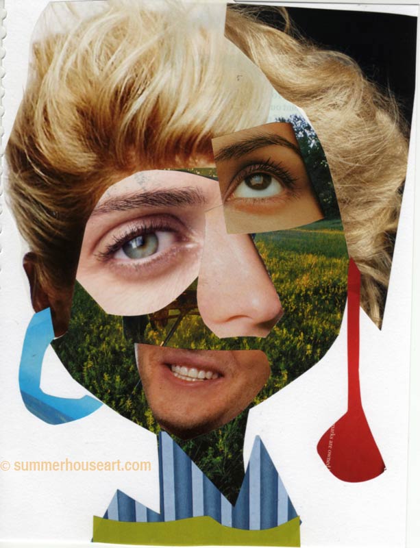 Collage faces Summerhouseart.com Collage faces Summerhouseart.com