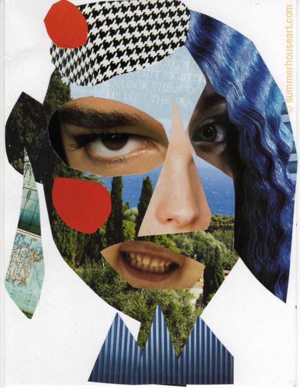 Collage faces Summerhouseart.com Collage faces Summerhouseart.com