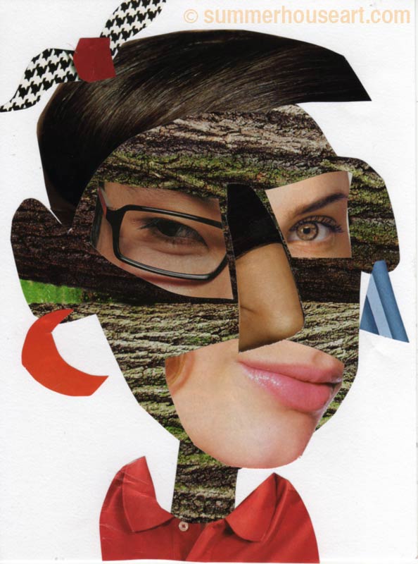 Collage faces Summerhouseart.com Collage faces Summerhouseart.com