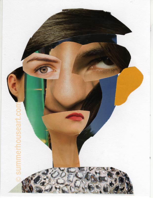 Collage faces Summerhouseart.com Collage faces Summerhouseart.com