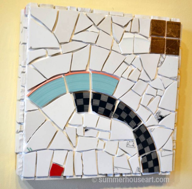 Ungrouted Blue Over mosaic by Will Bushell, summerhouseart.com