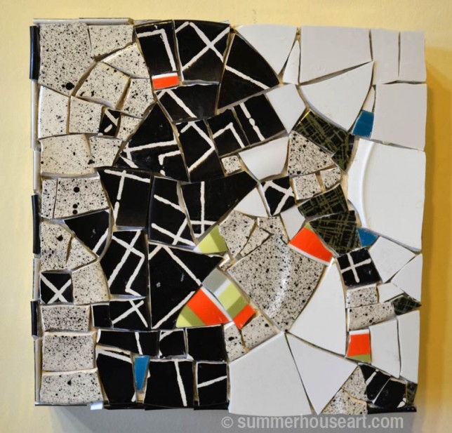 Ungrouted Speckle Mosaic by Helen Bushell, summerhouseart.comshell, summerhouseart.com