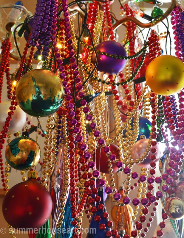 Christmas Chandelier, closeup, summerhouseart.com