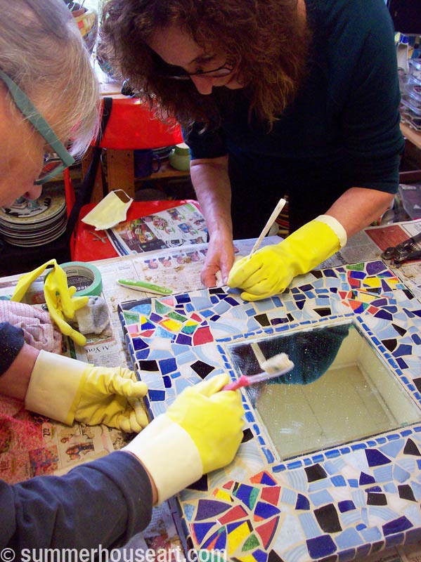 Summerhouseart Student Tanya's mosaic mirror