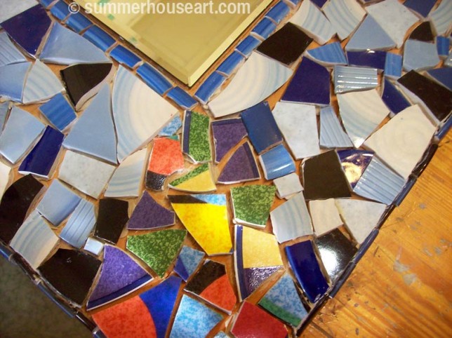 Summerhouseart Student Tanya's mosaic mirror