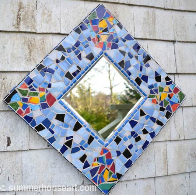 Summerhouseart Student Tanya's mosaic mirror