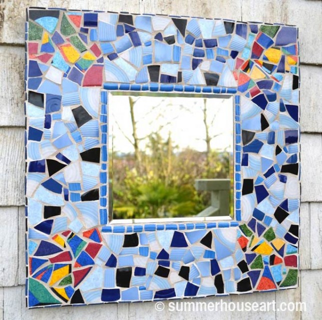 Summerhouseart Student Tanya's mosaic mirror