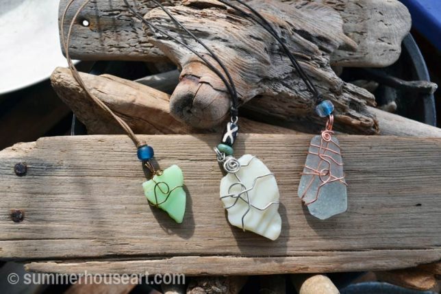 Beach necklaces by Will Bushell, summerhouseart.com