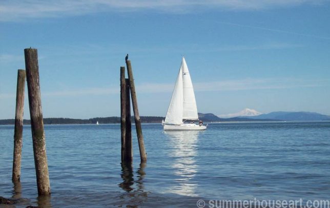 Sailboat in Sidney BC summerhouseart.com