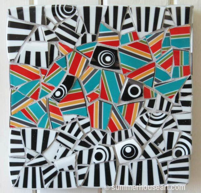 Stripe mosaic, by Helen Bushell, summerhouseart.com