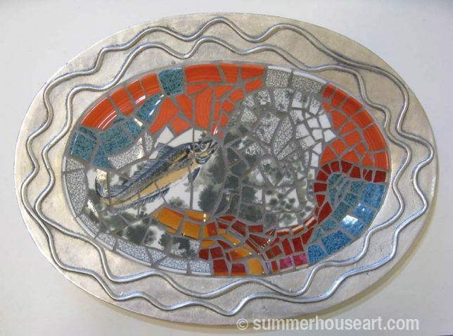 Mosaic Student Dianne's mosaic dish, summerhouseart.com Mosaic Student Dianne's mosaic dish, summerhouseart.com