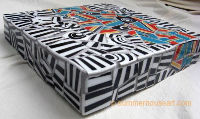 Striped mosaic, by Helen Bushell, summerhouseart.com