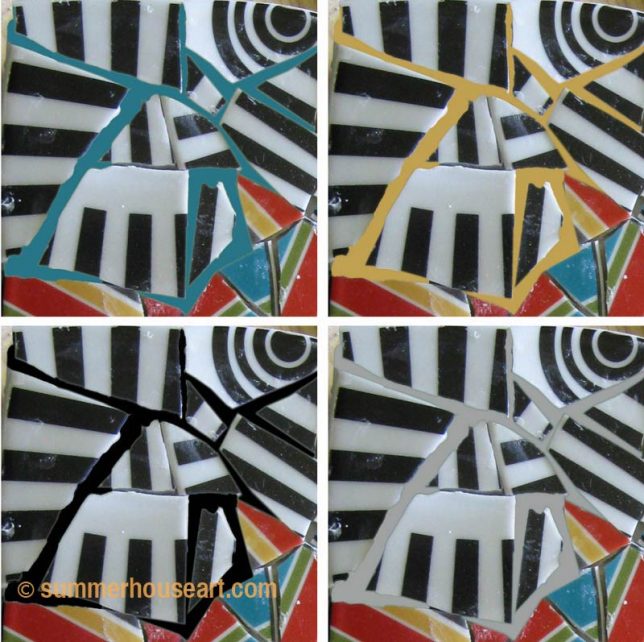 Grout color test, summerhouseart.com Grout color test, summerhouseart.com