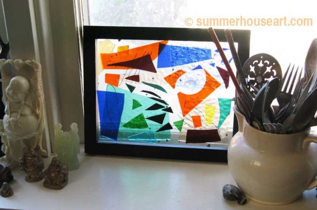 Abstract Glass in Window, Helen Bushell, summerhouseart.com