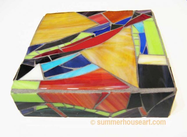 Abstract glass mosaic, Helen Bushell, summerhouseart.com