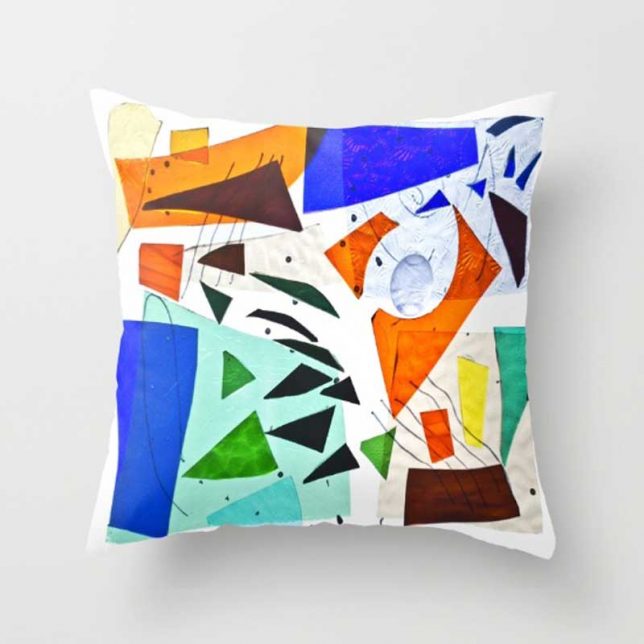 stained glass society6-pillow by summerhouseart.com