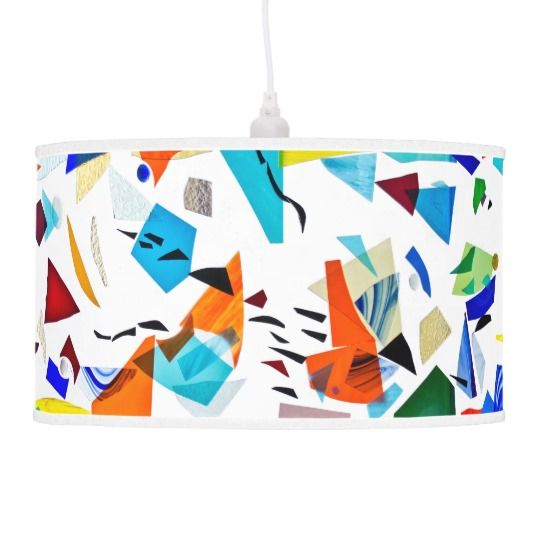 Stained glass pendant lamp on Zazzle by Summerhoue Art