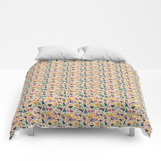 Triangle Treat-mosaic-comforters by Summerhouse Art Triangle Treat-mosaic-comforters by Summerhouse Art
