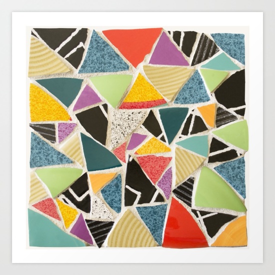Triangle Treat-mosaic-prints by Summerhouseart on Society 6