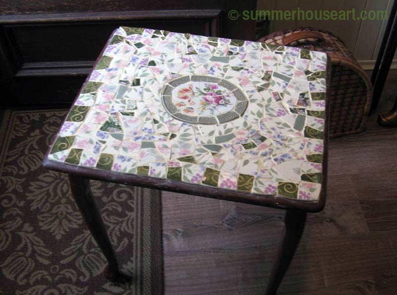 Mosaic Students Summerhouse Art, How To Make A Mosaic Table Top With Broken Dishes