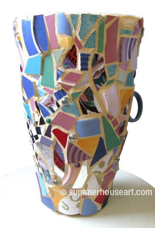 Mosaic Umbrella Stand, Helen Bushell, summerhouseart.com