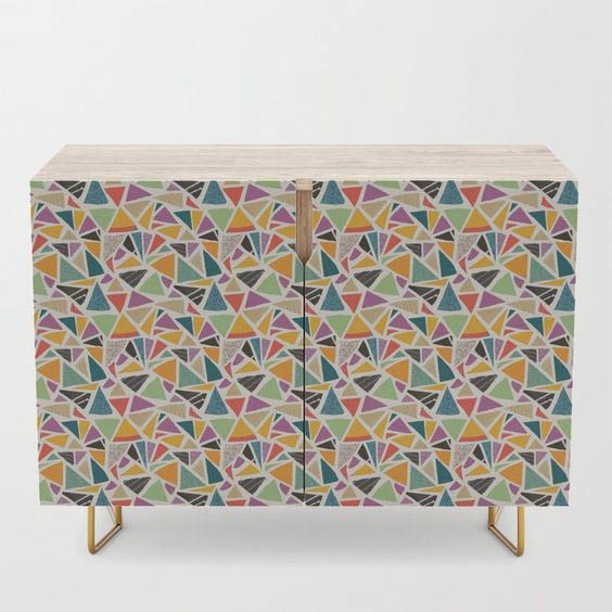 Triange Treat Credenza by Summerhouse Art on Society 6