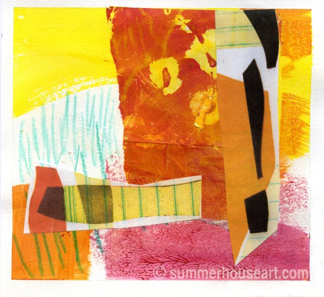 Collage on Paper, by Helen Bushell, summerhouseart.com