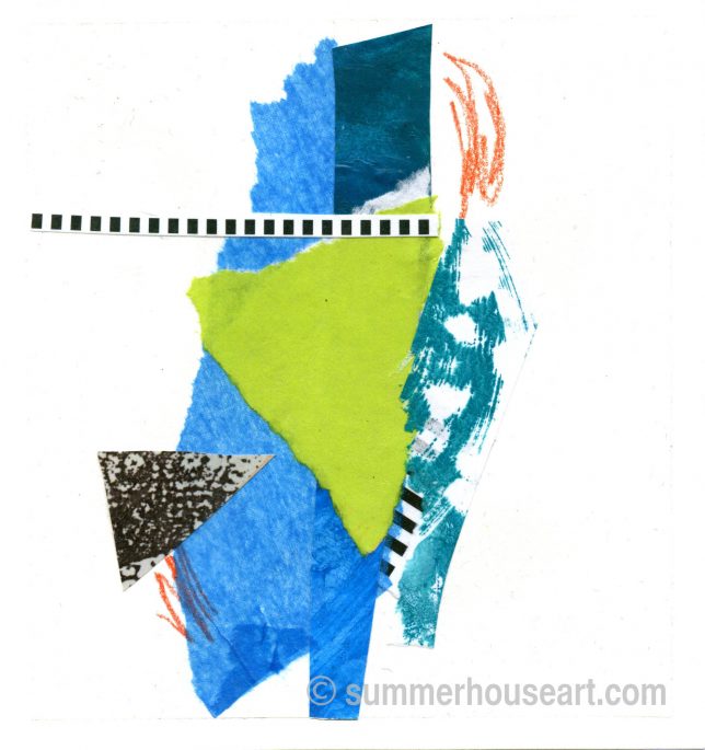 Abstract Paper collage, Helen Bushell, summerhouseart.com