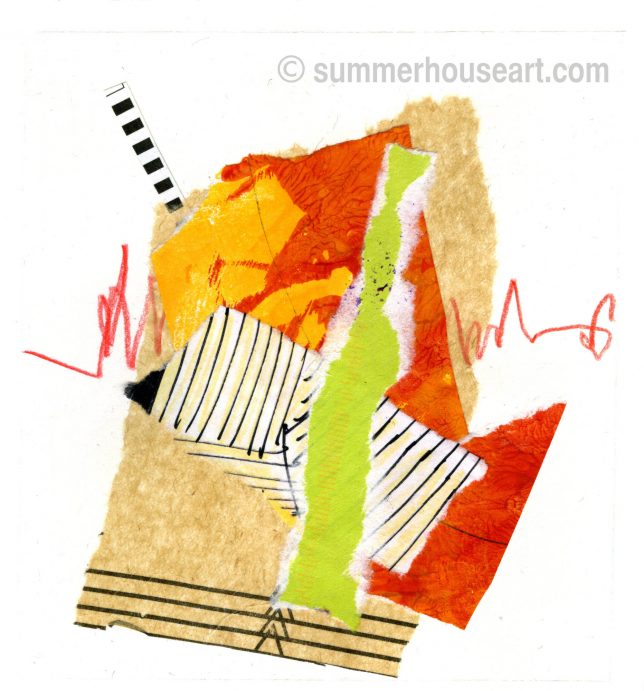 Abstract Paper collage, Helen Bushell, summerhouseart.com